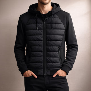 Renzo Quilted Zip Hoodie