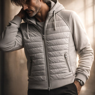 Renzo Quilted Zip Hoodie