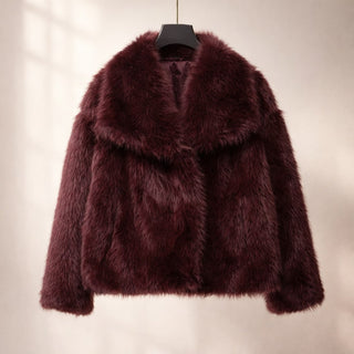 Elena Fur-Style Cropped Jacket