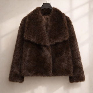 Elena Fur-Style Cropped Jacket