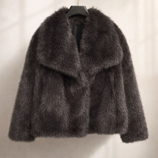 Elena Fur-Style Cropped Jacket