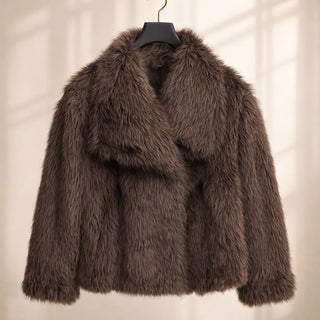 Elena Fur-Style Cropped Jacket