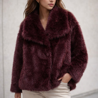 Elena Fur-Style Cropped Jacket