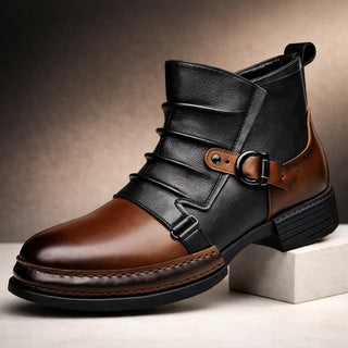 Noren Leather Strap Ankle Boot