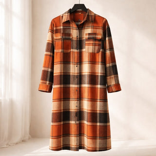 Ania Plaid Shirt Dress