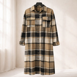 Ania Plaid Shirt Dress