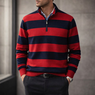 Giovanni Cotton Quarter-Zip Knit