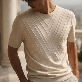 Matteo Textured Knit Short-Sleeve Top