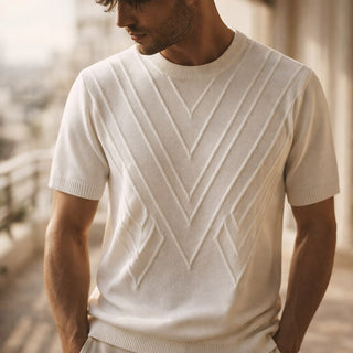 Matteo Textured Knit Short-Sleeve Top