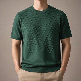 Matteo Textured Knit Short-Sleeve Top