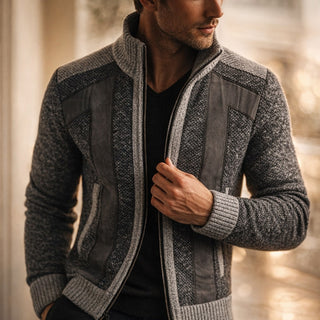 Giuliano Streamlined Knit Zip Jacket