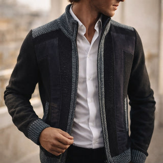 Giuliano Streamlined Knit Zip Jacket