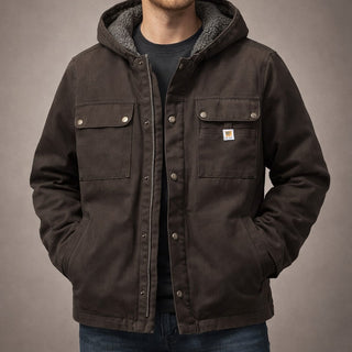 Raffaele Streamlined Cotton Utility Jacket