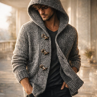 Lorenzo Structured Hooded Knit Cardigan