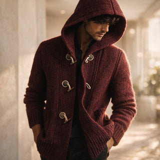 Lorenzo Structured Hooded Knit Cardigan