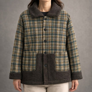 Tina Streamlined Lined Check Jacket