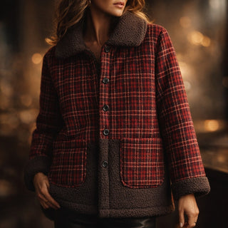 Tina Streamlined Lined Check Jacket