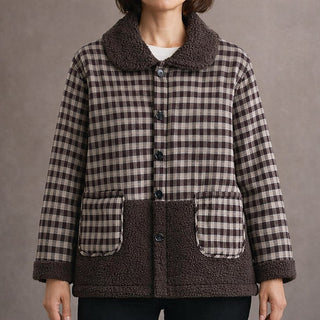 Tina Streamlined Lined Check Jacket