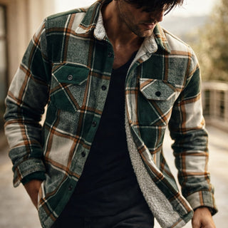 Noren Streamlined Lined Flannel Overshirt