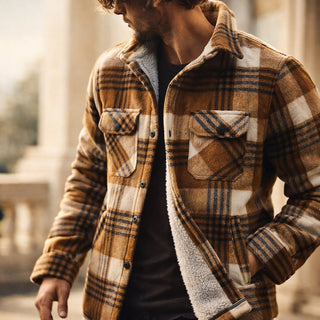 Noren Streamlined Lined Flannel Overshirt