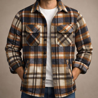 Noren Streamlined Lined Flannel Overshirt