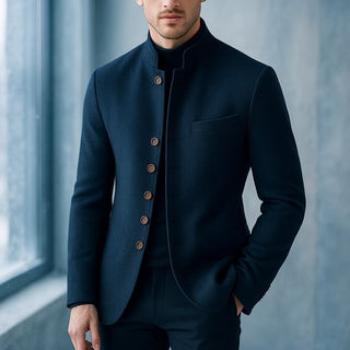 Raffael Wool Stand-Collar Jacket