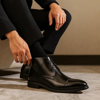Rodolfo Leather Cap-Toe Boot