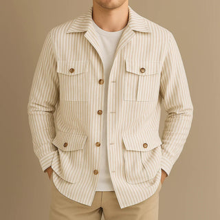 Dario Striped Utility Overshirt