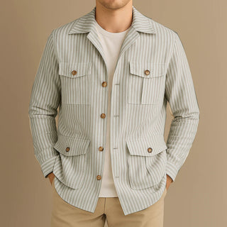 Dario Striped Utility Overshirt