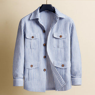 Dario Striped Utility Overshirt