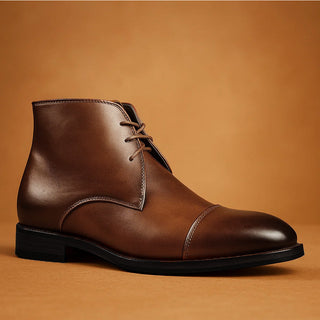 Rodolfo Leather Cap-Toe Boot