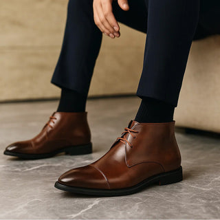 Rodolfo Leather Cap-Toe Boot