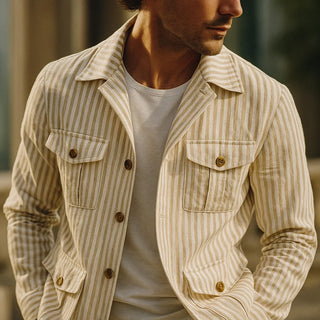 Dario Striped Utility Overshirt