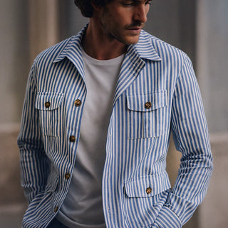 Dario Striped Utility Overshirt