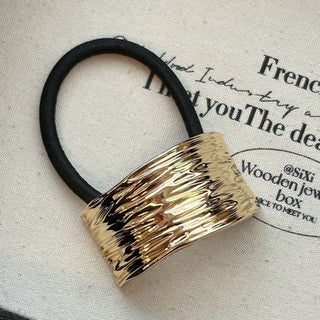 Lucia Polished Gold 4-Piece Hair Rings