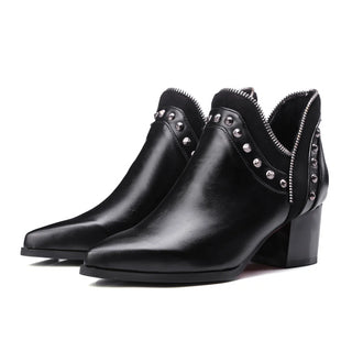 Calista Studded Vegan Leather Boots