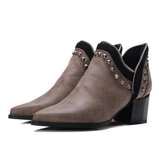 Calista Studded Vegan Leather Boots