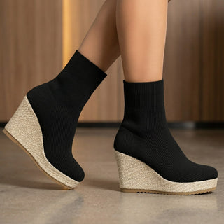 Alessia Knit Wedge Boot
