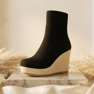 Alessia Knit Wedge Boot