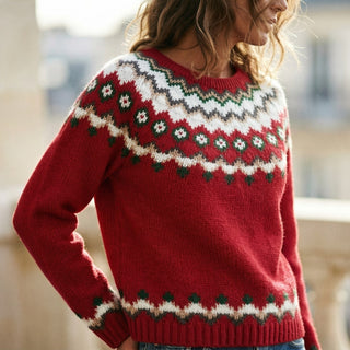 Clara Patterned Knit Pullover