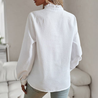 Elise Ruffled Cotton Blouse