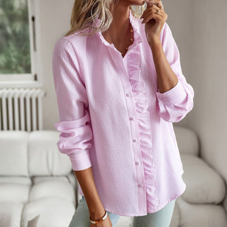 Elise Ruffled Cotton Blouse