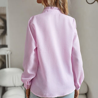 Elise Ruffled Cotton Blouse
