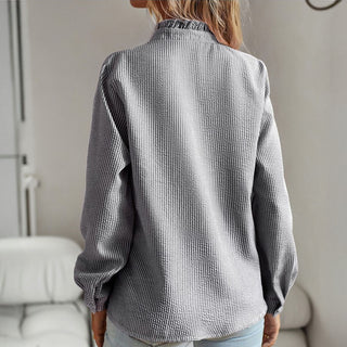 Elise Ruffled Cotton Blouse