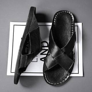 Aldo Leather Slide Sandals