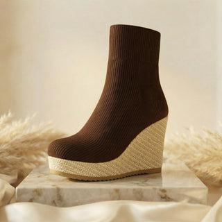 Alessia Knit Wedge Boot