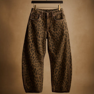 Elena Printed Denim Trousers