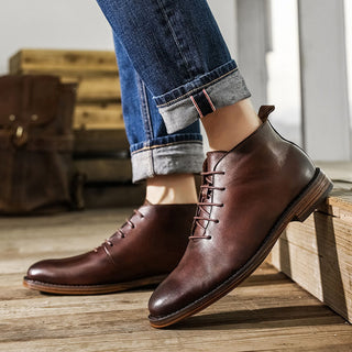 Matteo Leather Ankle Boots