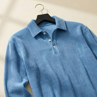 Federico Ribbed Knit Polo