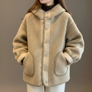 Elisa Lightweight Plush Hooded Jacket